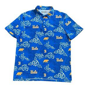 Reyn Spooner UCLA Bruins University Men's Polo Hawaiian Performance Size Medium
